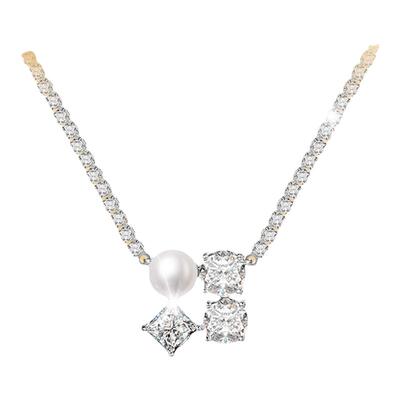 abyb珍珠满钻项链月光宝盒轻奢