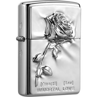 ZIPPO官方旗舰店正品之宝炙爱礼盒塑封玫瑰煤油打火机新年礼物