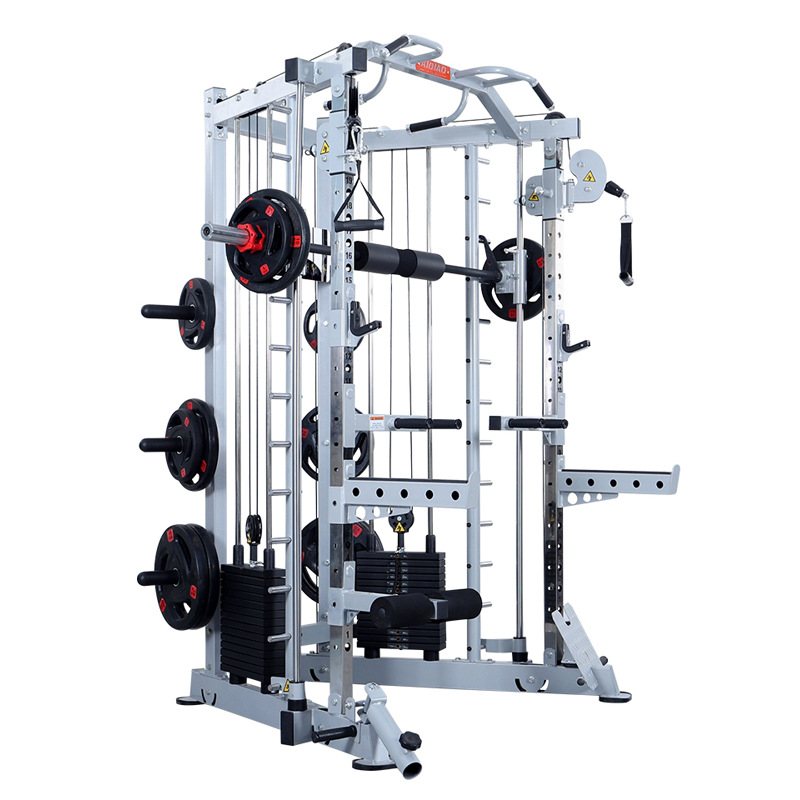 框式深蹲架多功能杠铃卧推架方管综合机家用综合训练器 健身器材