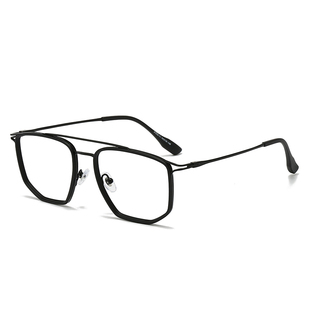 飞行员双梁眼镜框近视男款大脸超轻黑色大框日系复古痞帅眼睛架潮