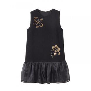 宝诗黎两件套打底钉珠连衣裙2026早春气质老钱风休闲韩系背心裙