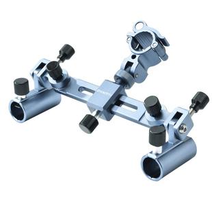 欧式钓椅双炮台支架一拖二吊椅支架杆架钓箱通用配件鱼竿双炮台座