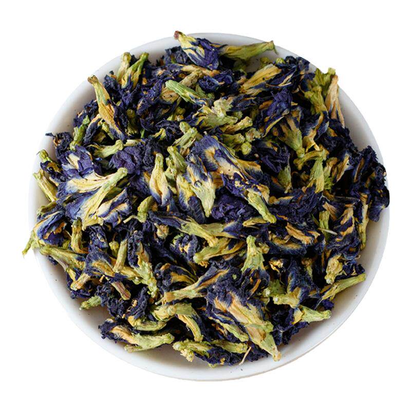 正品蝶豆花500g蓝蝴蝶干花烘焙白凉粉奶茶专用食用天然调色剂商用