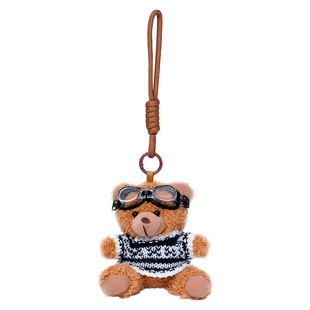 可爱泰迪熊包包挂件小玩偶高级感轻奢小众棕色小饰品秋冬黑色咖色