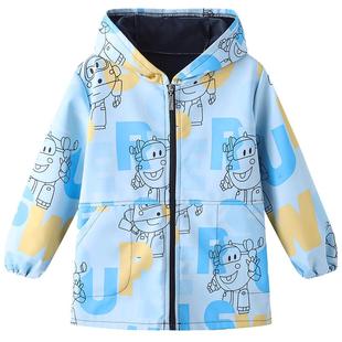 宝宝防水罩衣长袖秋冬儿童羽绒服加绒男童吃饭护衣小学生画画围裙