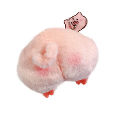 韩国网红屁股猪头胸针挂件零钱包