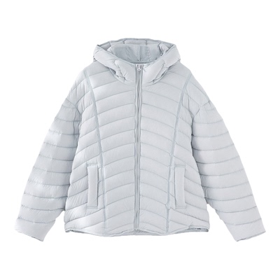 鹅绒排骨轻薄羽绒服女款感连帽立领宽松lulu外套冬季2025新款