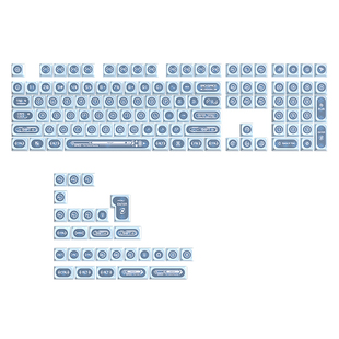 猫眼石键帽蓝色PBT透光原厂高度PC雾透无畏契约键盘帽vgn v98pro