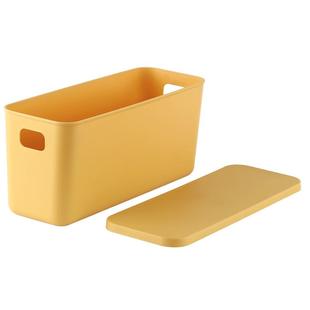 桌面收纳盒化妆品储物箱办公室杂物零食置物筐塑料厨房整理小盒子