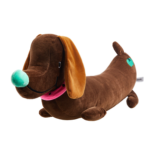 伶俐腊肠狗抱枕夹腿睡觉午睡抱枕毛绒公仔玩偶娃娃送女孩生日礼物