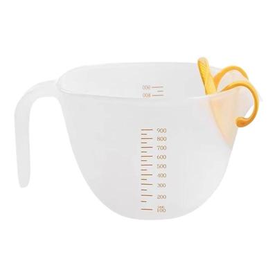 大容量食品级蛋液过滤量杯带刻度1000ml带过滤网烘焙打蛋杯淘米杯