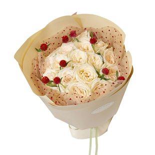 芯苼 泡泡波点纱鲜花束包花布料资材手工花艺diy礼物包装布艺材料