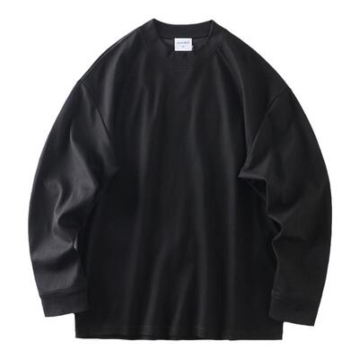 美式复古重磅硬挺卫衣高克重小领