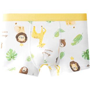 [4条]三枪男童内裤纯棉恐龙卡通印花A类抗菌平角裤儿童内裤小童