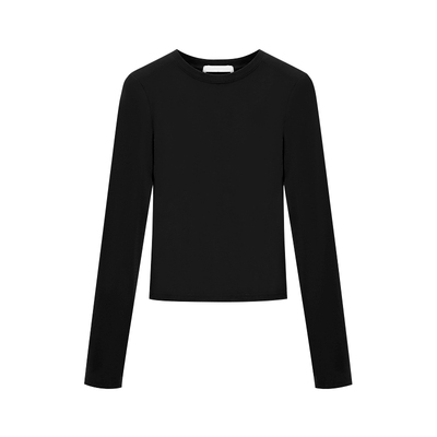 alex stevens圆领修身打底衫内搭保暖衣女春秋季弹力长袖t恤上衣