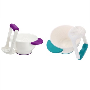 德国进口NUK研磨碗 婴儿辅食剪餐具宝宝水果蔬菜泥手动捣碎研磨器