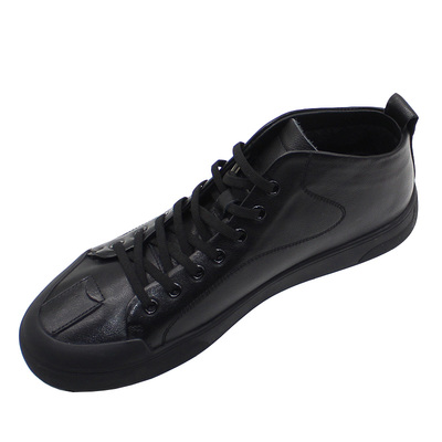 秋冬季新款高帮真皮男士休闲鞋