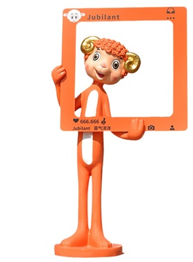 卡通羊装饰美陈大摆件玻璃钢雕塑