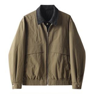 特价 日系工装风鸭绒假两件牛仔拼接外套男冬季轻量化羽绒服夹克