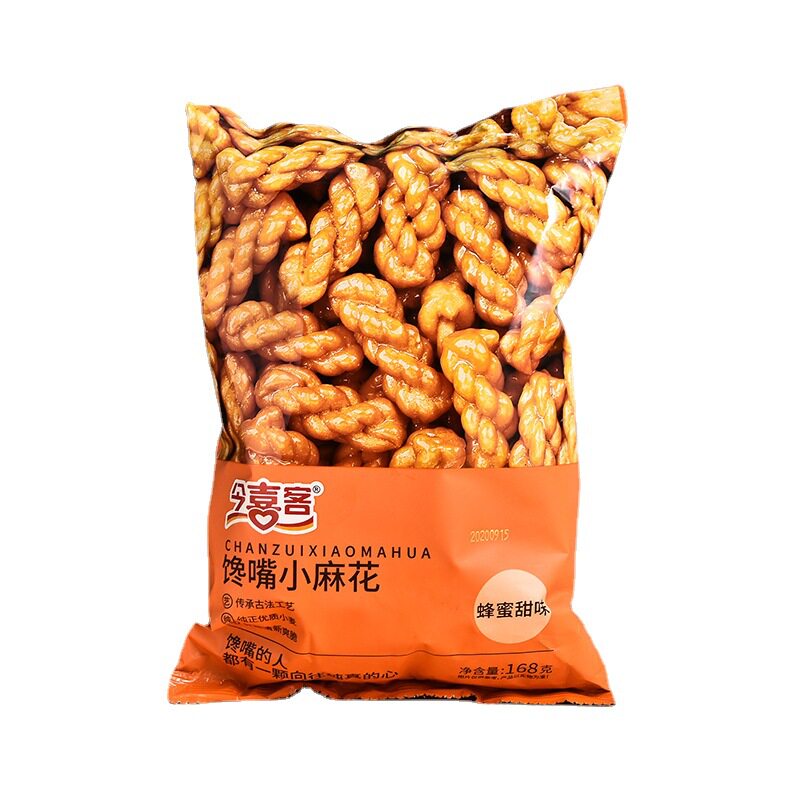 今喜客馋嘴小麻花158g*6袋独立包装蜂蜜芝麻香甜酥脆网红休闲零食