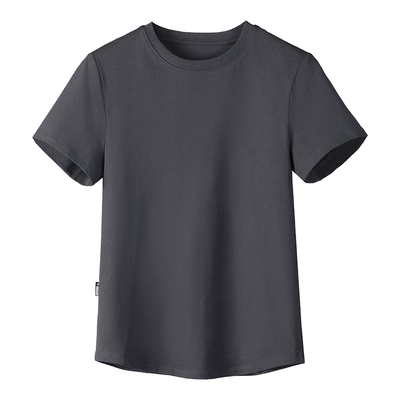 骆驼短袖T恤纯色冰感夏季圆领短款打底修身显瘦体恤百搭白色上衣