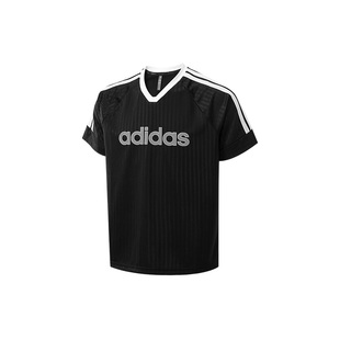 Adidas阿迪达斯短袖男女V领短T2026新款夏季SPORTSWEARMT恤KW6217