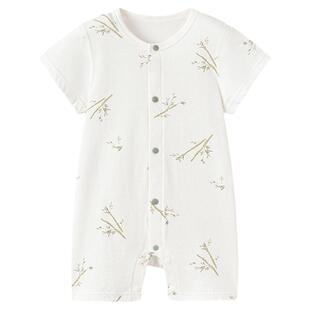 babylove【安心柔】婴儿连体衣夏季薄款纯棉柔软透气不闷短袖哈衣