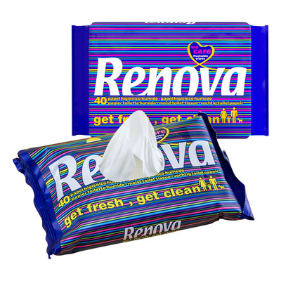 Renova葡萄牙湿厕纸便携