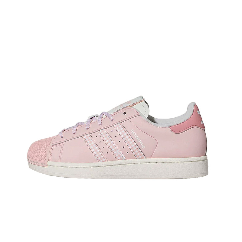adidas三叶草贝壳头女板鞋粉色