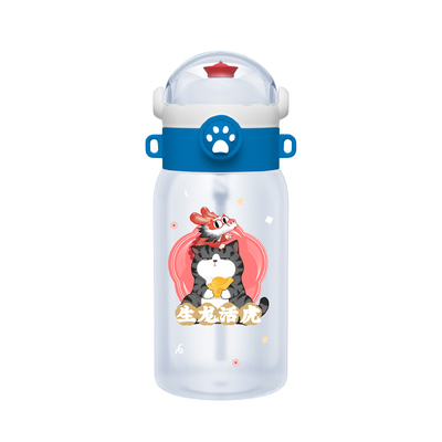 吾皇猫白水喝出果汁味吸管杯