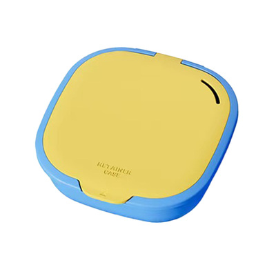 便携牙套盒随身牙齿保持器盒透气正畸隐形矫正器带镜子磁吸收纳盒