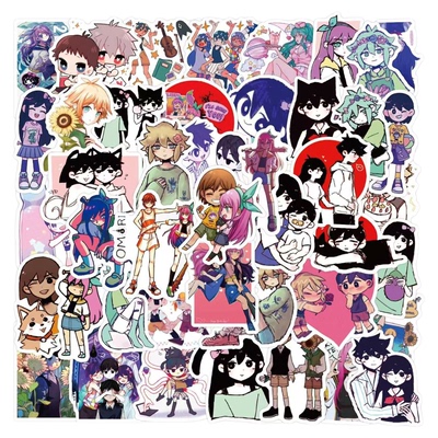 50张卡通心理游戏Omori贴纸恐怖