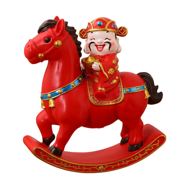 招财新年玄关装饰桌面摆件客厅福桶马摆件新居乔迁婚庆开业送礼品