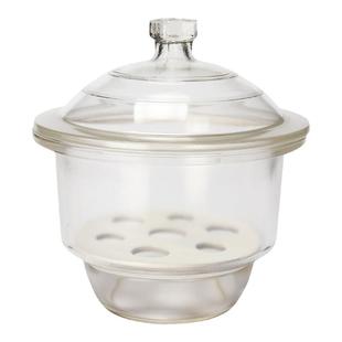 闽玻 实验室玻璃干燥器白色棕色真空干燥皿含盖子瓷板150 180 210 240 300 350 400 450mm