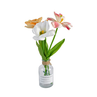 适用特斯拉车载花束摆件女生中控台创意郁金香装饰汽车饰品摆件