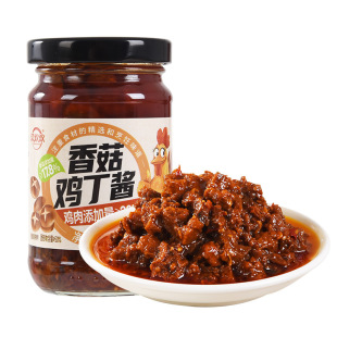 香菇鸡丁拌饭酱拌面酱夹馍酱瓶装菌菇酱下饭菜鸡肉酱辣椒酱调味酱