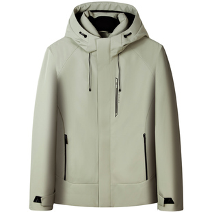 【都市游者】庄吉男士羽绒服2025冬新款连帽通勤男装防风保暖外套