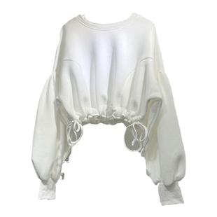 ins超火短款卫衣女早春秋薄款宽松韩版学生百搭上衣收腰纯色外套