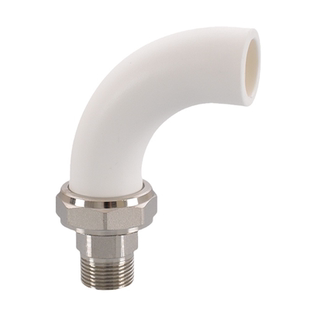 金牛 ppr大弯外丝活接内牙铜活接弯头4分20大流量6分25全铜1寸32