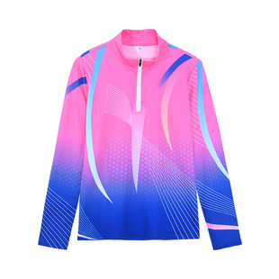 户外速干衣女长袖春秋薄款乒乓球健身跑步上衣运动登山服宽松t恤