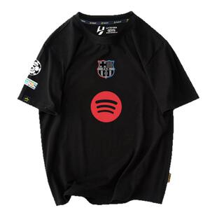 24-25赛季巴萨队服亚马尔莱万足球衣服球迷短袖t恤衫男女纯棉半袖