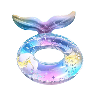 游泳圈成人美人鱼isn儿童泳圈加厚大水上充气腋下救生圈海边浮圈