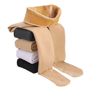 女童丝袜秋冬加绒白色长筒过膝袜春秋儿童高筒袜子舞蹈袜学生连裤