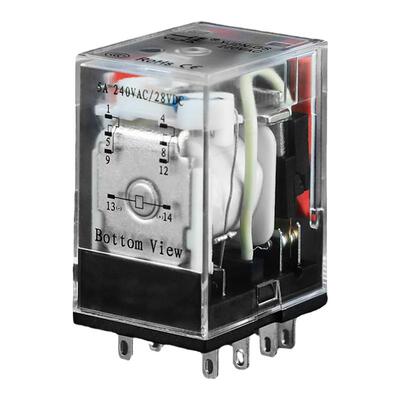 8脚2路MY2NJ小型电磁继电器220V交流直流电DC24V 12V YJ2N-GS