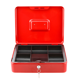 金柜密码锁收纳盒铁盒金属保险箱带密码锁铁盒子钱箱收银箱存钱罐