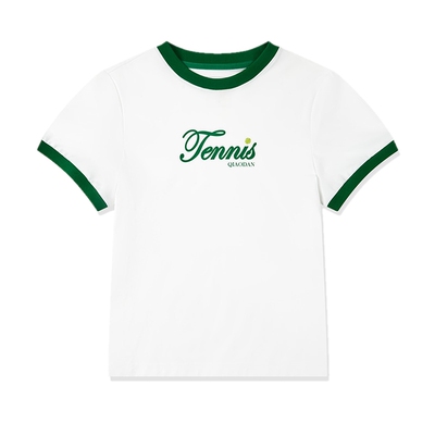 商场同款|乔丹修身短袖t恤女2025夏季新款运动休闲圆领上衣打底衫