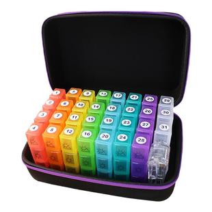 药盒一个月早中晚药品分装盒一天三次大容量独立防潮密封药箱