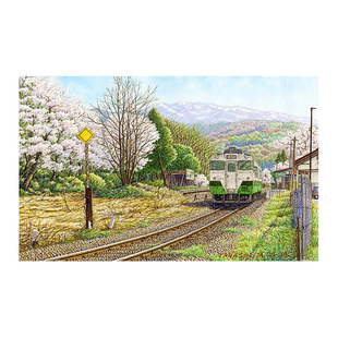 3D-JP风景插画成人治愈系塑料平面拼图1000片松本忠冬去春来H3053