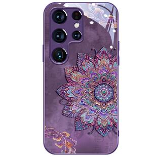 敦煌风花朵三星s26手机壳防摔s25ultra复古s24+民族风s25至尊版高端s22plus金属漆s21FE保护套S23超薄耐脏pro