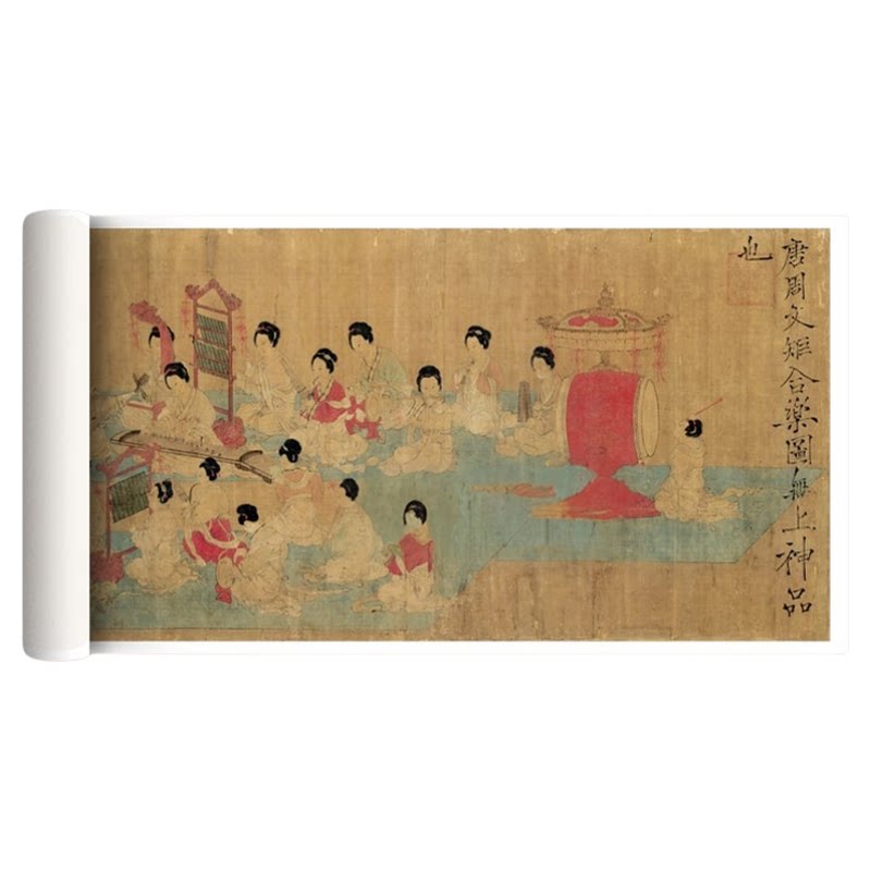 周文矩《合乐图》古画仕女装饰画